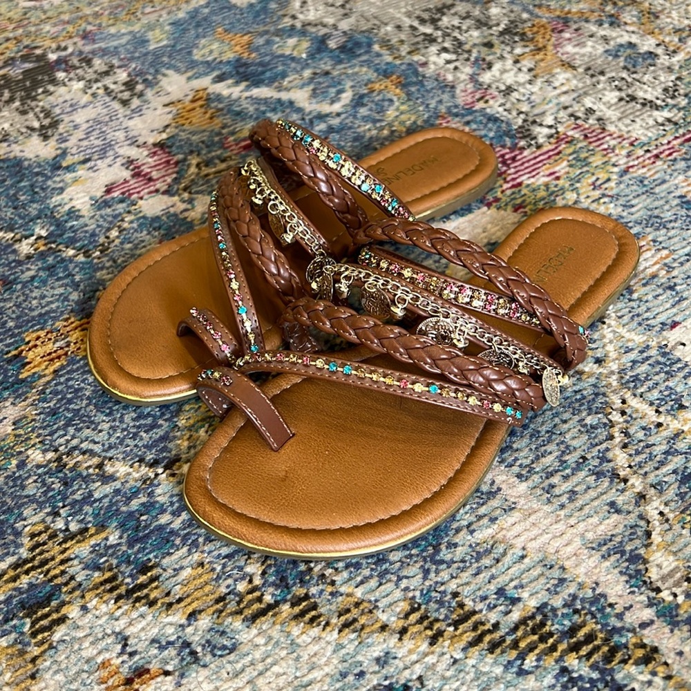 Boho jeweled sandals